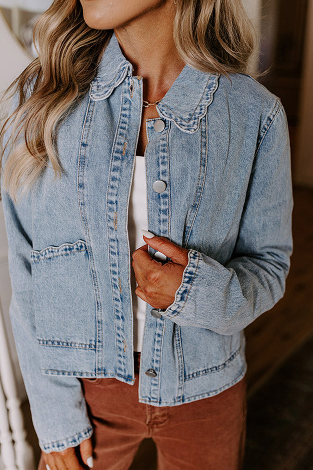 Scallop Pocket Denim Jacket RTS